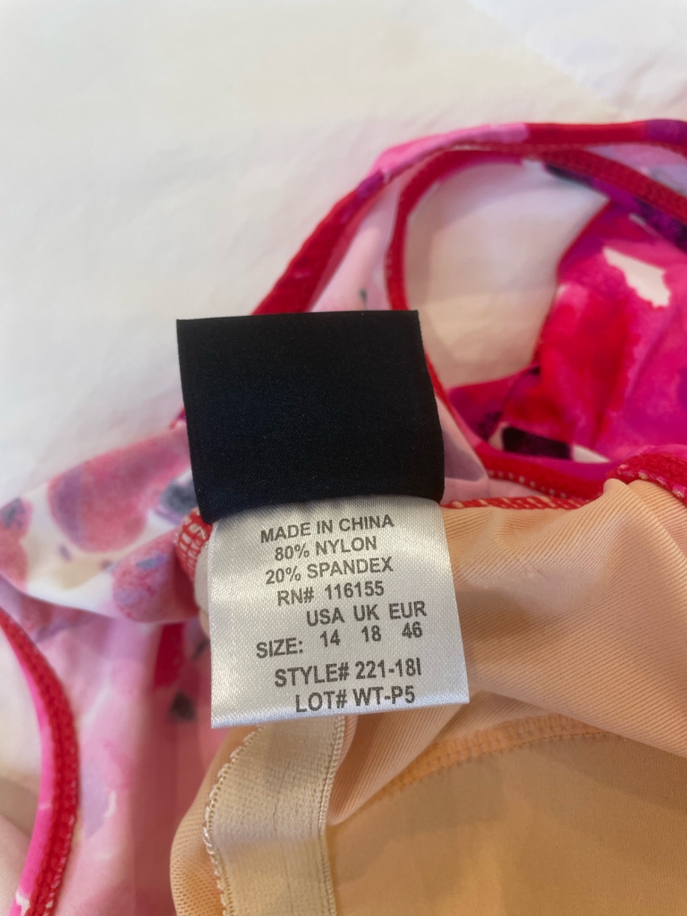 Shore Shapes Size 14 One Piece Swimsuit Pink with Faux Wrap Looking Skirt - Picture 9 of 13